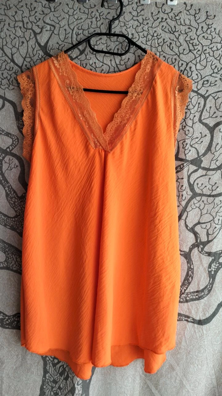 blouse débardeur orange